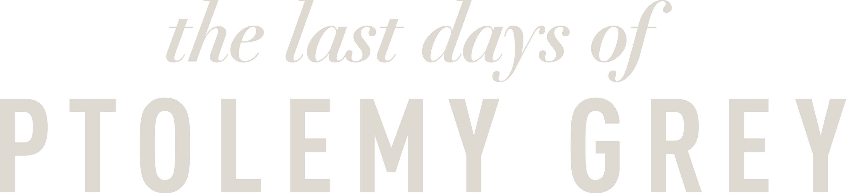 The Last Days of Ptolemy Grey
